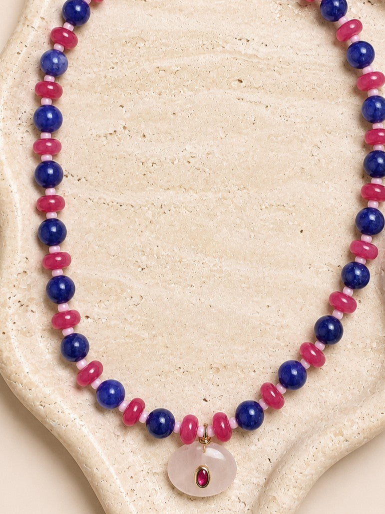 Indigo Crush Pendant Necklace